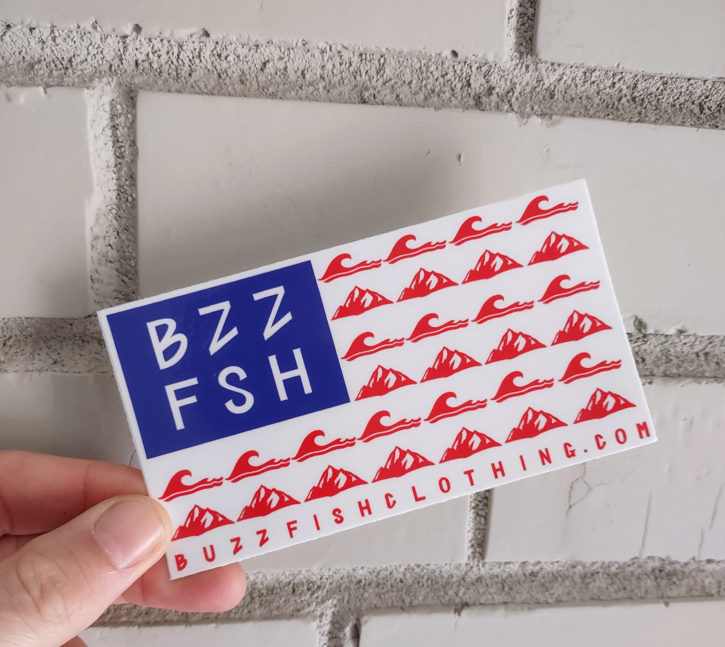 5 inch Mountains to Sea Flag Sticker
