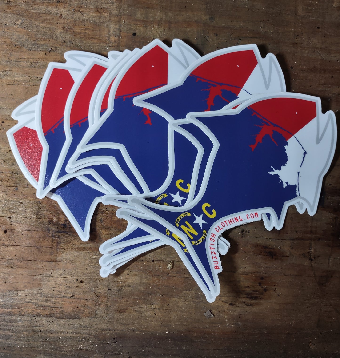 5" NC Flag Logo Sticker