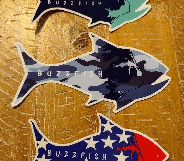 6" Blue Camo Logo sticker