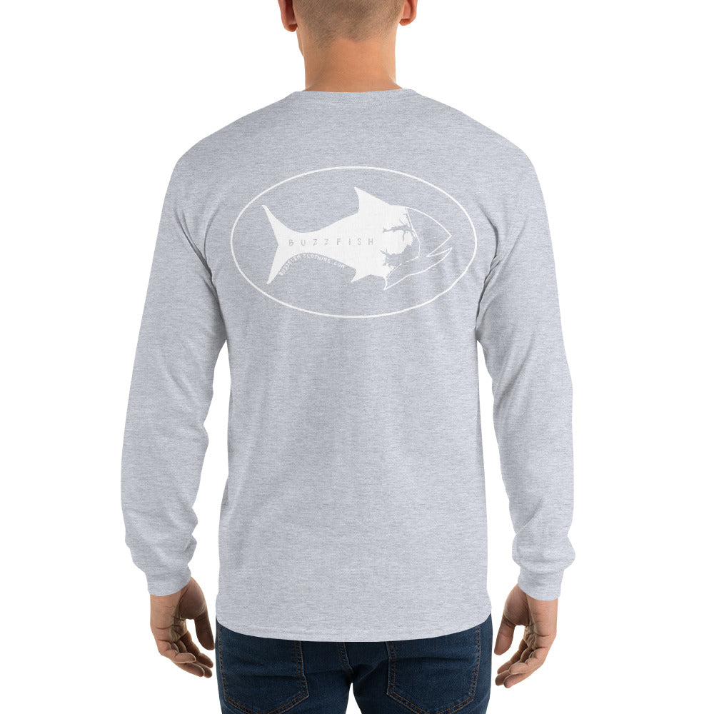 All White Logo Long Sleeve Tee