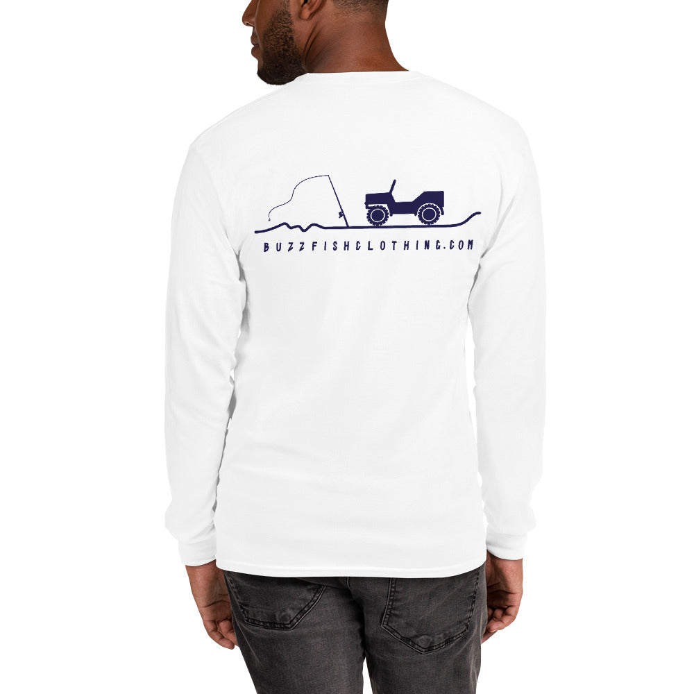 Long Sleeve Surf Buzzfishing Tee Navy Print