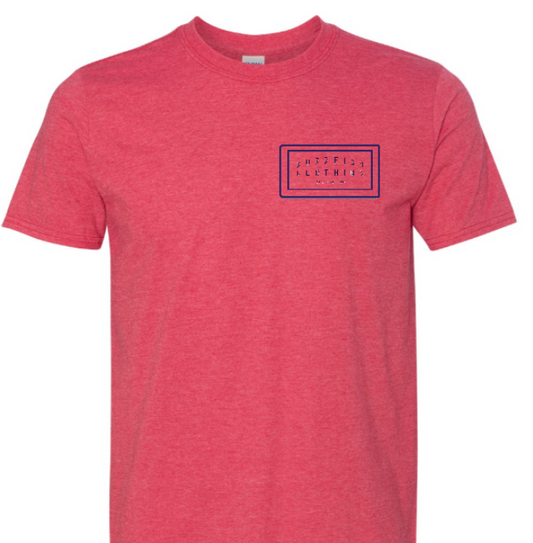 Heather Red Raleigh Logo Tee
