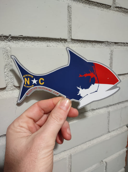 5" NC Flag Logo Sticker