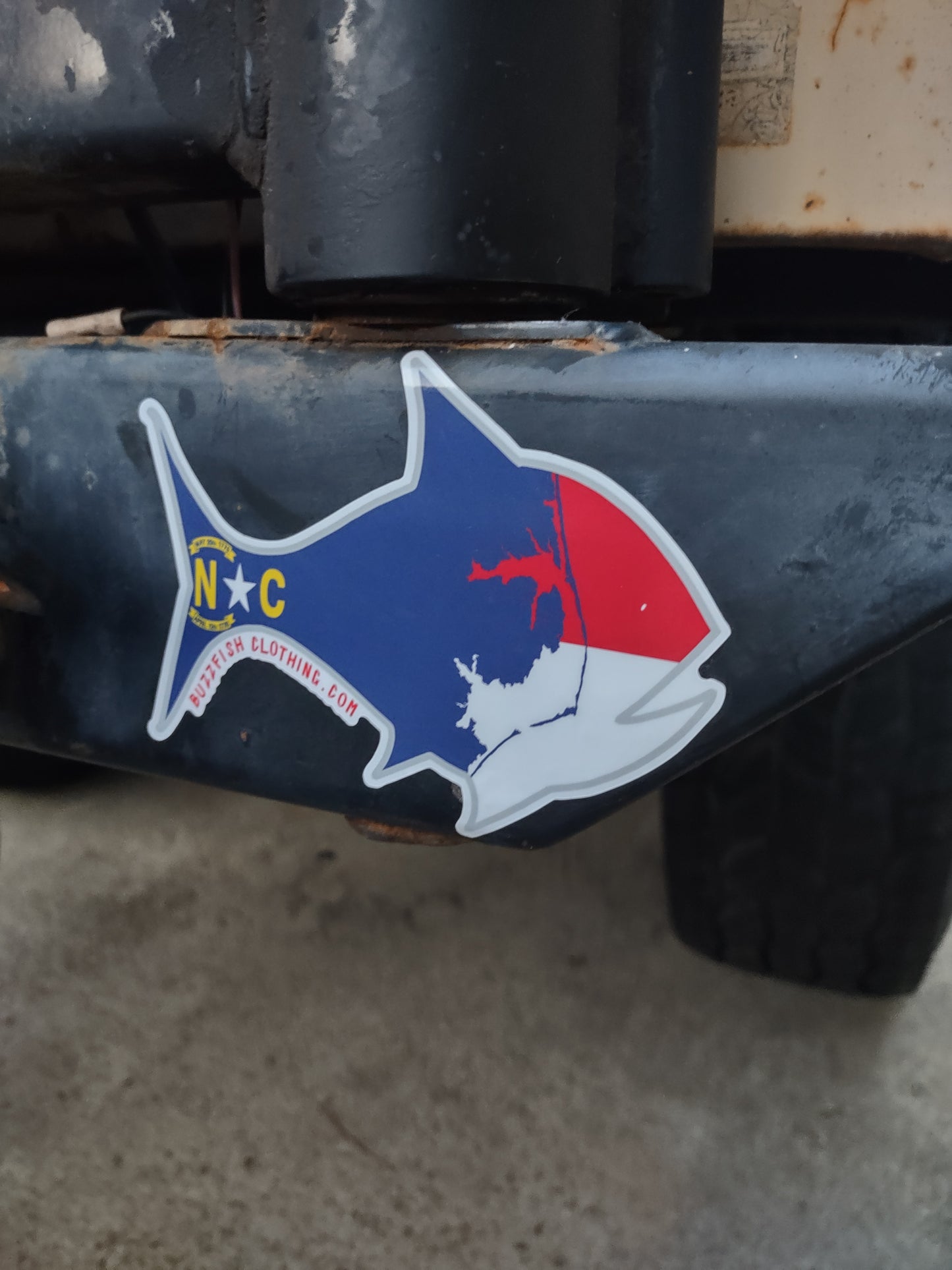5" NC Flag Logo Sticker