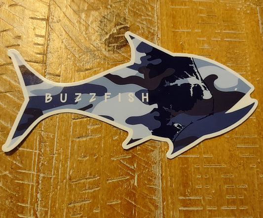 6" Blue Camo Logo sticker