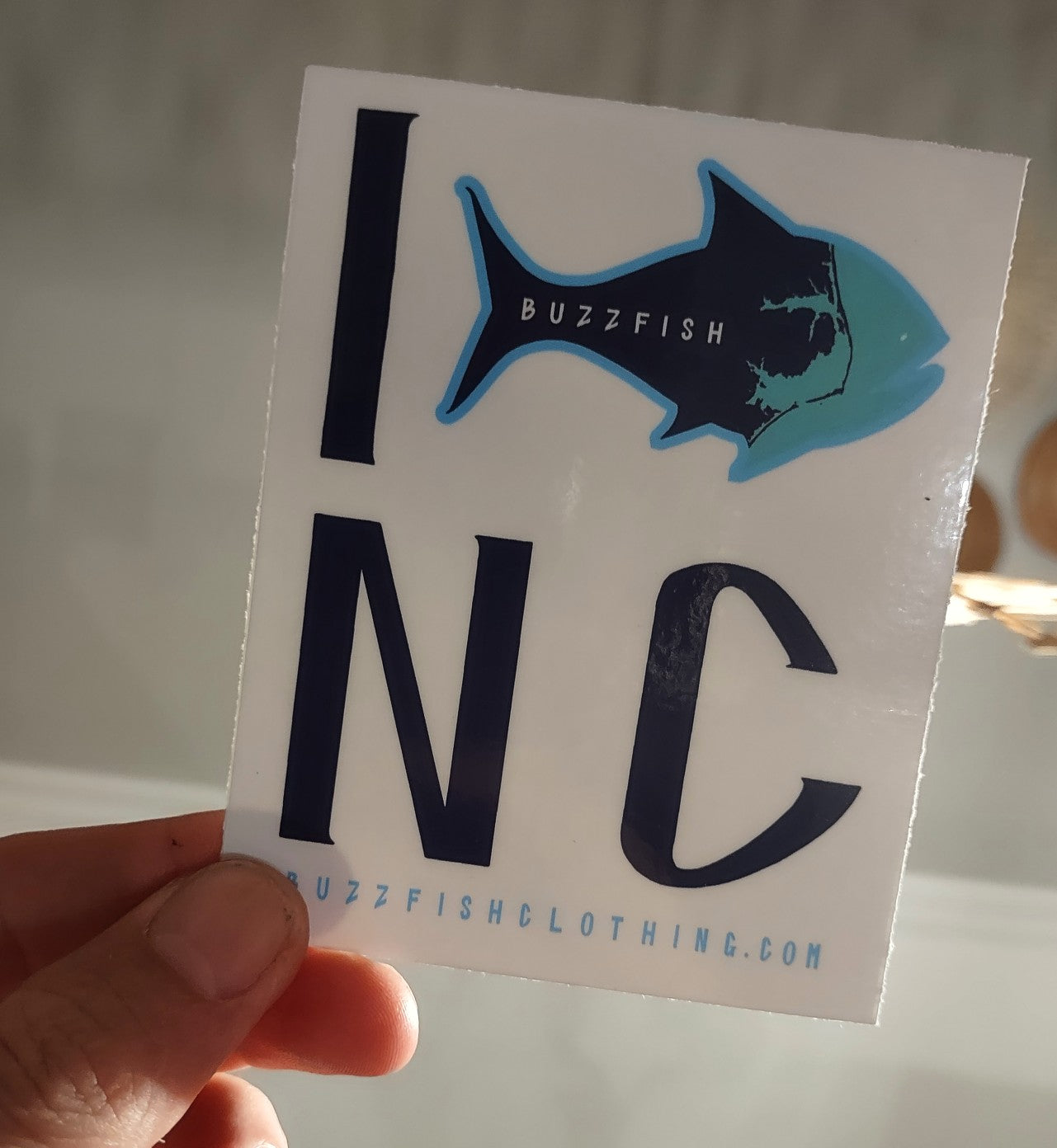 4 in. 'I Buzzfish NC' sticker