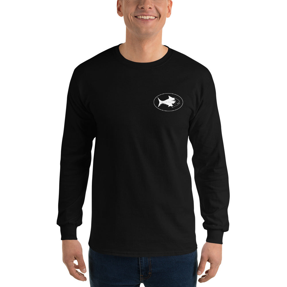 All White Logo Long Sleeve Tee