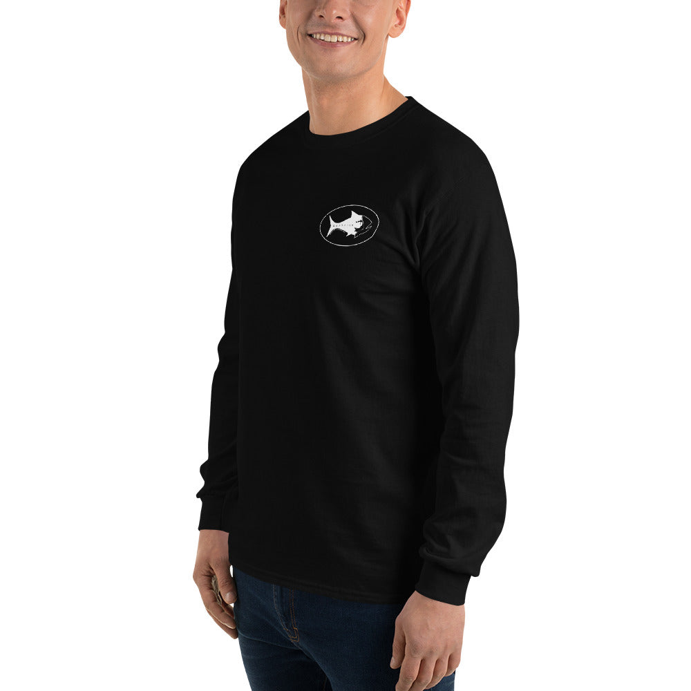 All White Logo Long Sleeve Tee