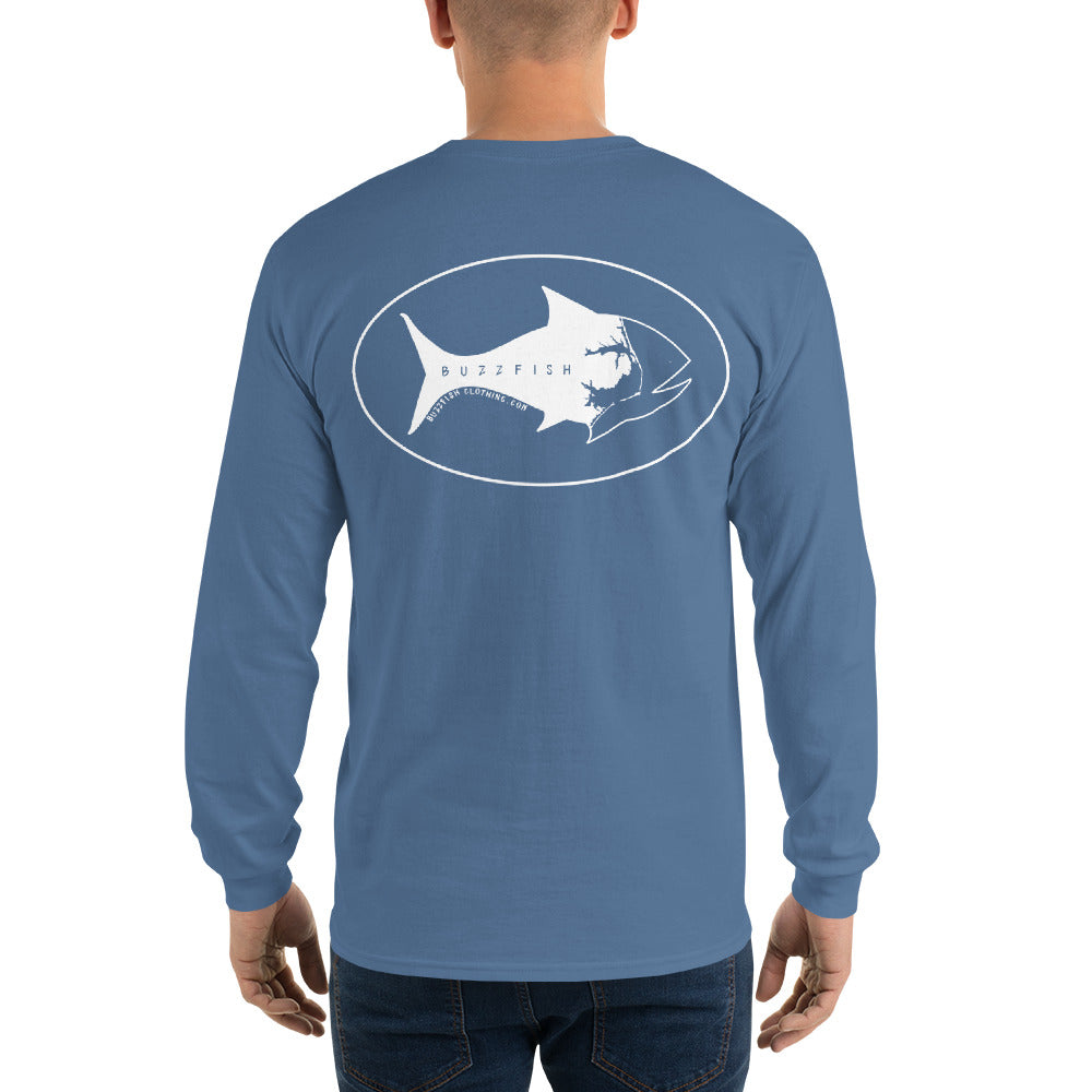 All White Logo Long Sleeve Tee