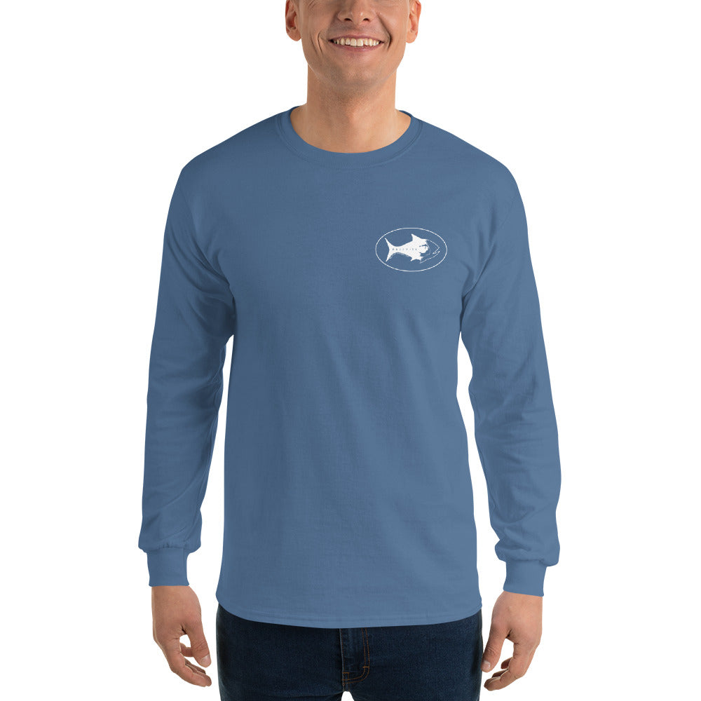 All White Logo Long Sleeve Tee