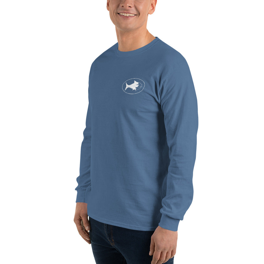 All White Logo Long Sleeve Tee