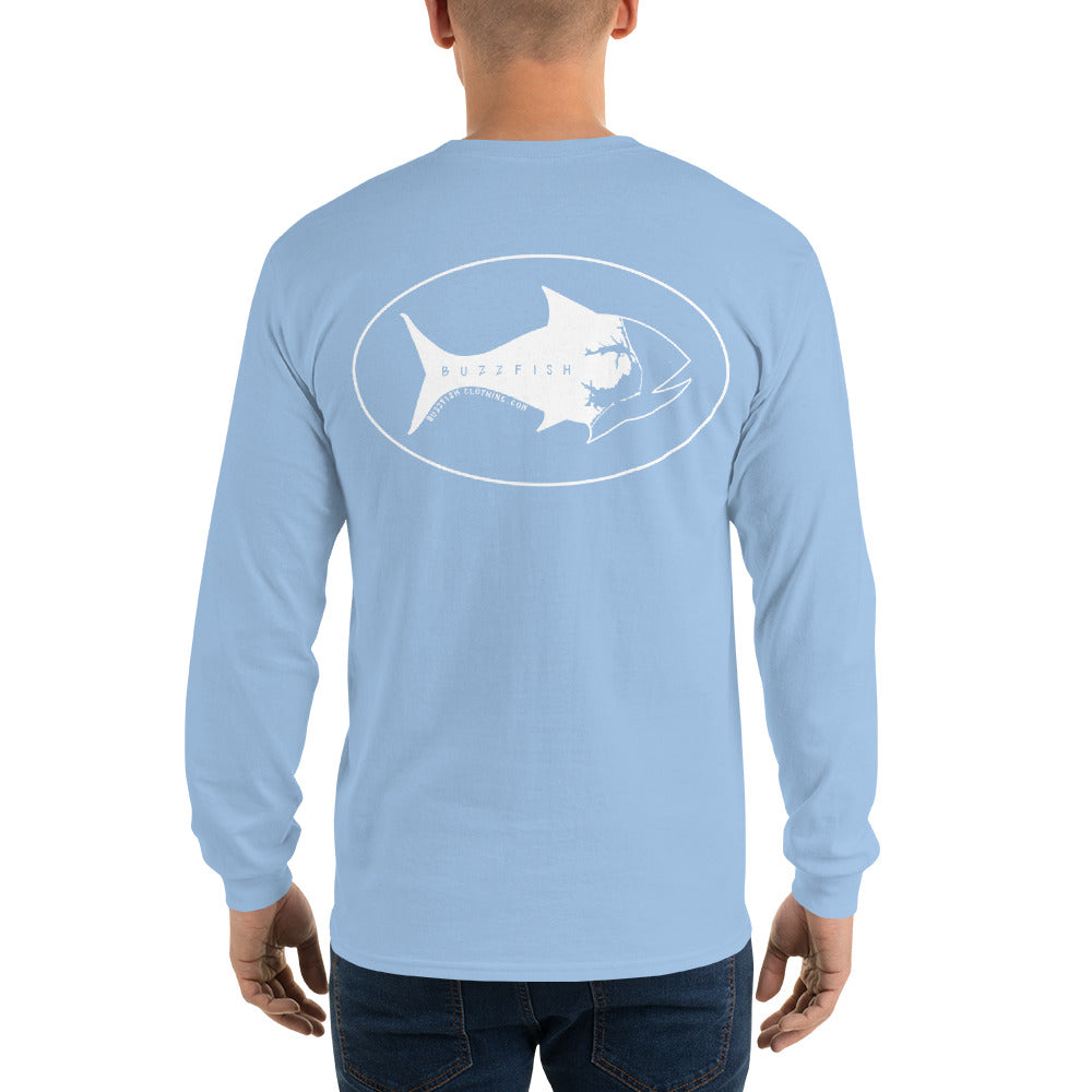 All White Logo Long Sleeve Tee