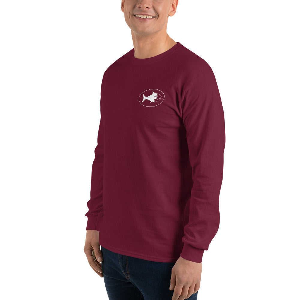 All White Logo Long Sleeve Tee