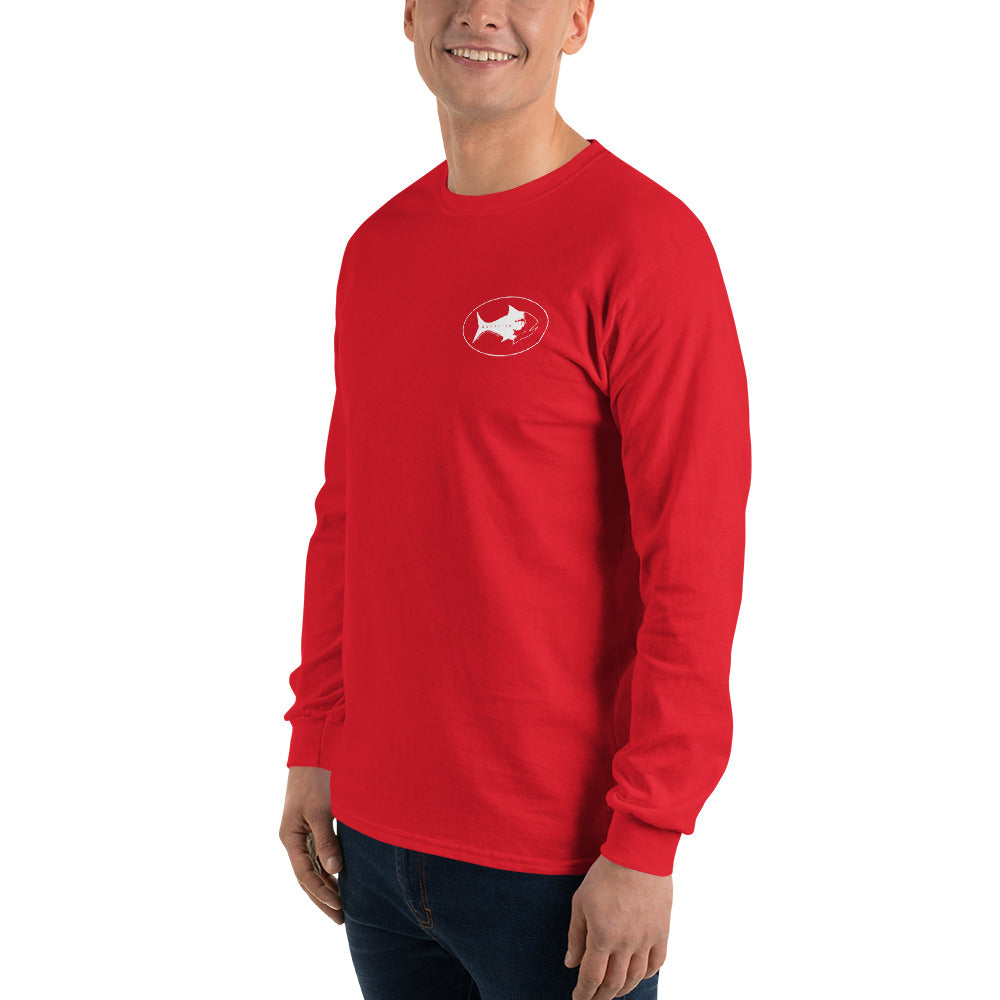 All White Logo Long Sleeve Tee