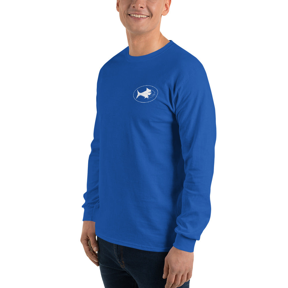 All White Logo Long Sleeve Tee