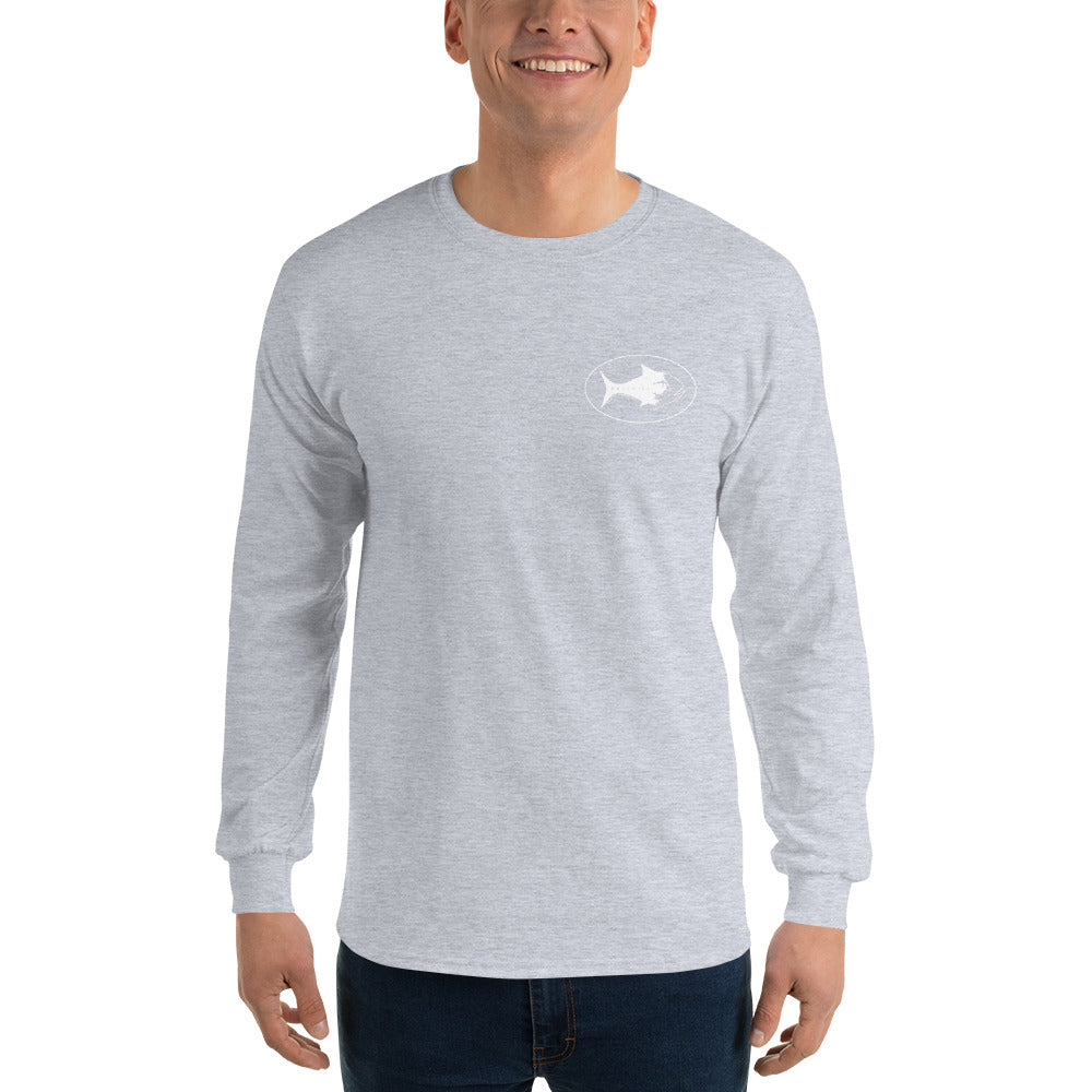 All White Logo Long Sleeve Tee