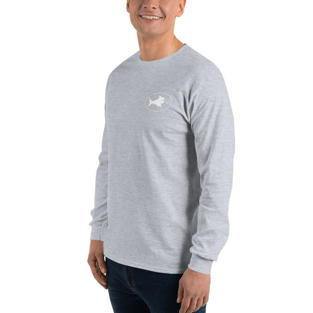 All White Logo Long Sleeve Tee