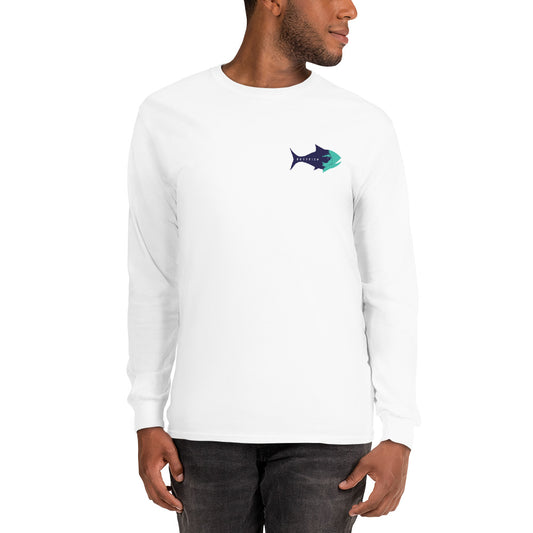 Long Sleeve Surf Buzzfishing Tee Navy Print