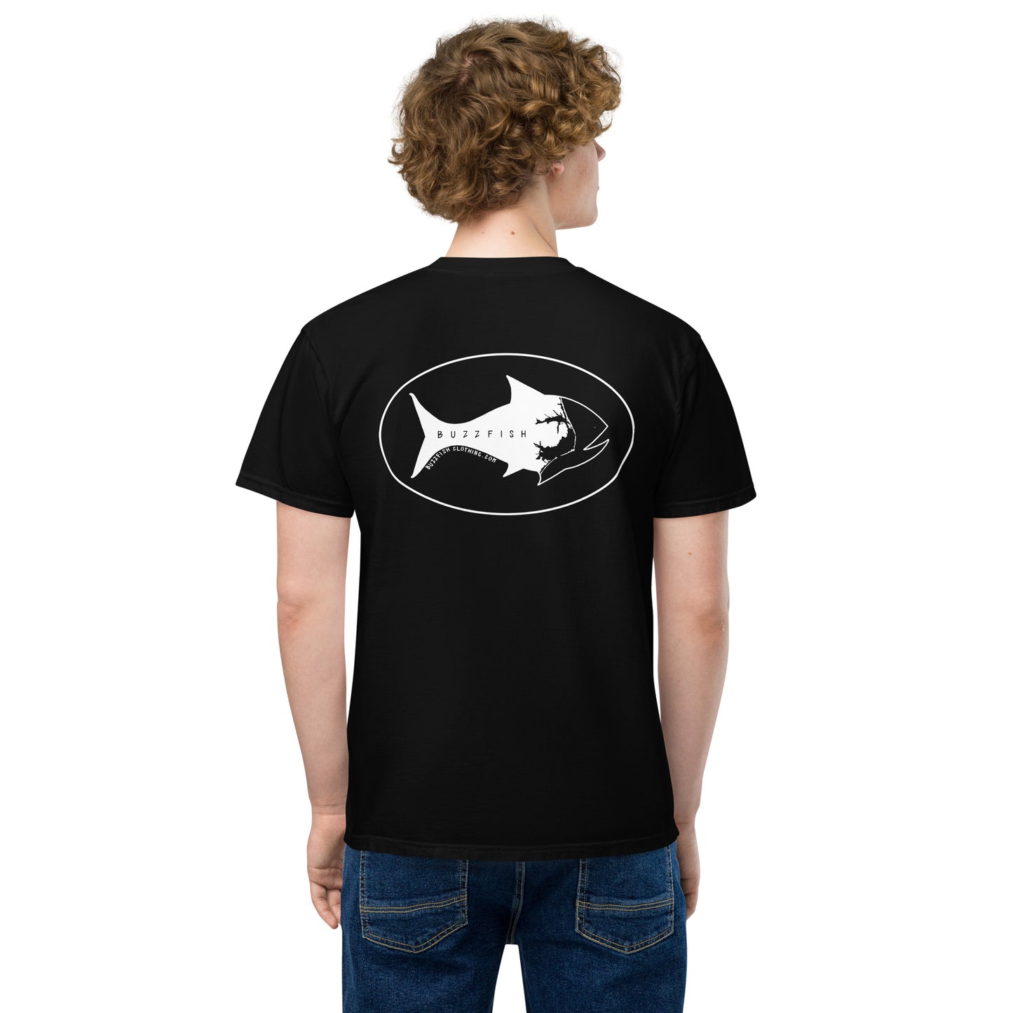 All white logo pocket Tee