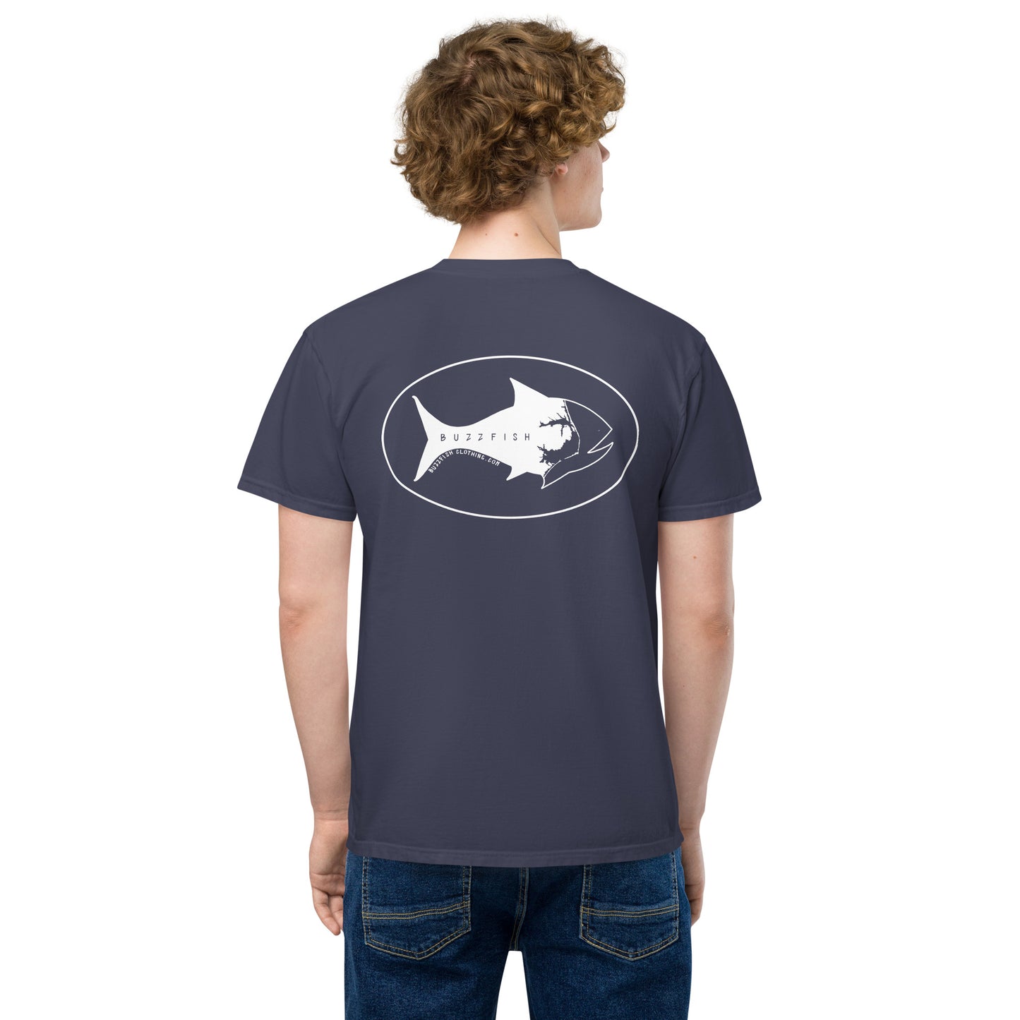 All white logo pocket Tee