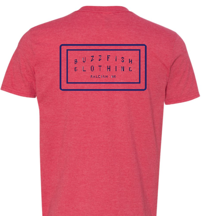 Heather Red Raleigh Logo Tee